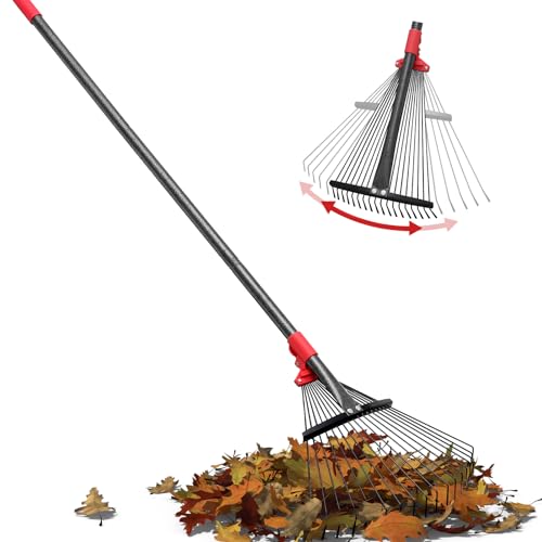 Rechen für Laub – Metall-Laubbesen für Rasen und schmale Beete mit erweiterbarem Kopf, 22,9–43,2 cm, 190,5 cm, verstellbarer langer Griff für Kinder und Erwachsene, keine Schmerzen, Gartenarbeit Rechen für Laub – Metall-Laubbesen für Rasen und schmale Beete mit erweiterbarem Kopf, 22,9–43,2 cm, 190,5 cm, verstellbarer langer Griff für Kinder und Erwachsene, keine Schmerzen, Gartenarbeit von Keplrend