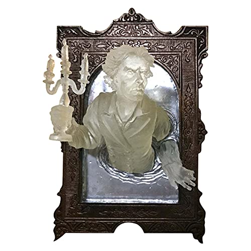 Geist im Spiegel-Wand-Dekor | 3D Kreative Geisterspiegelstatue | Im Dunkeln leuchten | Gruselige Geister Wandskulptur Dekor | Vintage Heimtextilien von Keptfeet