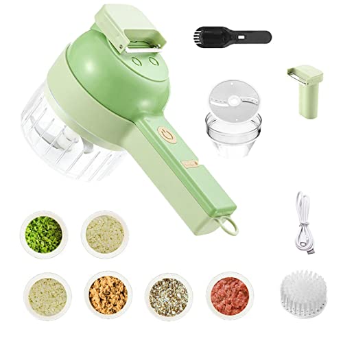 Keptfeet 4-in-1-Hand-Elektro-Gemüseschneider Set, elektrischer Knoblauch-Schlammstampfer, 4 In 1 Handheld Electric Vegetable Cutter Set, Electric Food Processor Vegetable Chopper Keptfeet 4-in-1-Hand-Elektro-Gemüseschneider Set, elektrischer Knoblauch-Schlammstampfer, 4 In 1 Handheld Electric Vegetable Cutter Set, Electric Food Processor Vegetable Chopper von Keptfeet