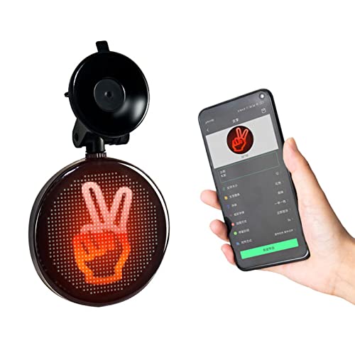 Keptfeet Auto-Schild-LED-Anzeige - 5V USB Autofenster LED-Bildschirm, Handy-APP-Steuerung Auto Interaktive Bildschirmtafel Programmierbare LED-Bildschirm für Autofenster von Keptfeet