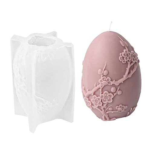 Keptfeet Silikonform Osterei, Silikon Gießform Ostern, Kerzenformen Zum Gießen,Kerzen Selber Machen Set 3D DIY Kerzenform Silikon Kerzen Kit Kerzen Formen Silikon von Keptfeet