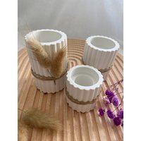 Kerzenhalter Geriffelt - Kerzenständer Raysin Geschenk Kleines Mitbringsel Keramik Kerzen von KeraSchoen