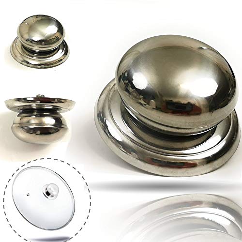 Kerafactum Ersatzgriff für Glasdeckel aus Edelstahl 3X robuster Pfannengriff Deckelknopf Austausch Topf Griff Knauf Topfdeckel Universalgriff Topfdeckelgriff Deckelgriff Ersatz Pfannen Deckel von Kerafactum