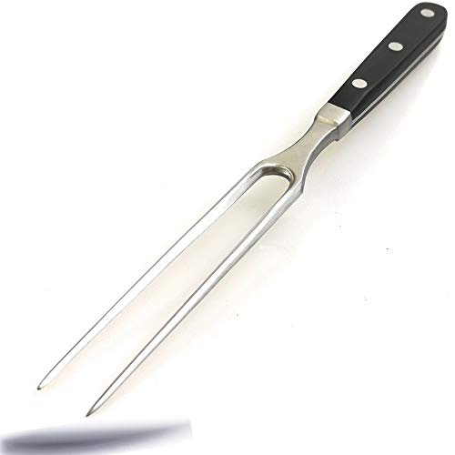 Kerafactum Bratengabel Fleischgabel Grillgabel Tranchiergabel Fleisch Braten Gabel für Bratenstücke und Grillfleisch aus hochwertigem Edelstahl extra schwere Qualität 29 cm Meat Fork von Kerafactum