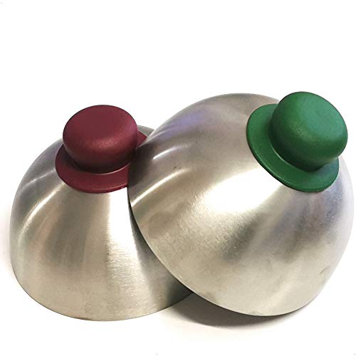 Kerafactum Burger Cloche Burgerhaube Käse Haube für Hamburger Cheeseburger Steak Abdeckhaube Käseglocke Glocke Pattys Cheeseburger Grillen Schmelzen Edelstahl Farb Mix Set für Plancha Räuchern von Kerafactum