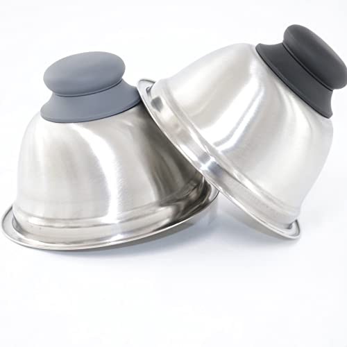 Kerafactum Burgerglocke Burger Cloche Glocke Set Burgerhaube Abdeckung Haube Silkongriff für Cheeseburger Hamburger Edelstahl Abdeckhaube Pattys Grillen Käse Cheese schmelzen lassen Edelstahlhaube Kerafactum Burgerglocke Burger Cloche Glocke Set Burgerhaube Abdeckung Haube Silkongriff für Cheeseburger Hamburger Edelstahl Abdeckhaube Pattys Grillen Käse Cheese schmelzen lassen Edelstahlhaube von Kerafactum