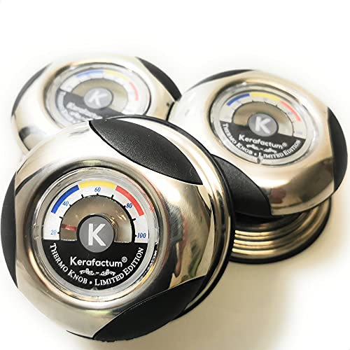 Kerafactum Ersatzgriff Austausch Deckelgriff mit Thermometer Thermo | Deckelknopf Ersatz Topf Griff Knauf Ersatzgriff für Topfdeckel | Universalgriff Topfdeckelgriff Töpfe und Pfannen Deckel 3 St. von Kerafactum
