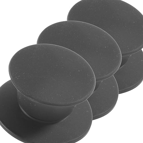 Kerafactum Ersatzgriff für Glasdeckel 3X robuster Pfannengriff Deckelknopf Austausch Topf Griff Knauf Topfdeckel Universalgriff silikoniert Gray Topfdeckelgriff Deckelgriff Ersatz Pfannen Deckel von Kerafactum