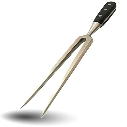 Kerafactum Fleischgabel Grillgabel Bratengabel Feste Tranchiergabel | große Fleischgabel für Fleisch Braten Bratenstücke Grillfleisch | Gabel rostfreier Edelstahl schwere Qualität 29 cm Meat Fork von Kerafactum