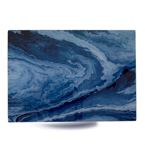 Kerafactum Glasschneideplatte mit Motiv | 35x25 cm, ESG-Sicherheitsglas, rutschfeste Silikonfüße, schnittfeste hitzebeständige Servierplatte | Hygienisch, bruchfest & stilvoll für Küche & Gastronomie von Kerafactum