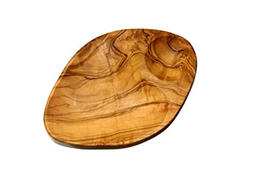 Kerafactum Olivenholz Snackschale Olivenschale Dipschale 16,5 x 11,5 cm von Kerafactum