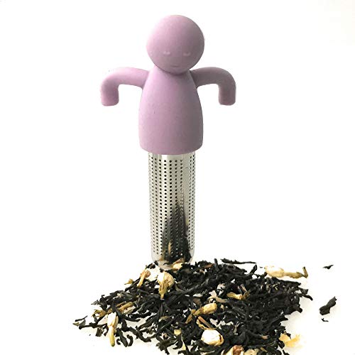 Kerafactum Tee Filter Sieb Tea Teebrüher Teesieb extra feiner Teefilter | Edelstahl geeignet für Trinkflaschen Flaschen Thermosflaschen | mit Teefilter & Teeauflage für Thermoskannen Auflage Halter von Kerafactum