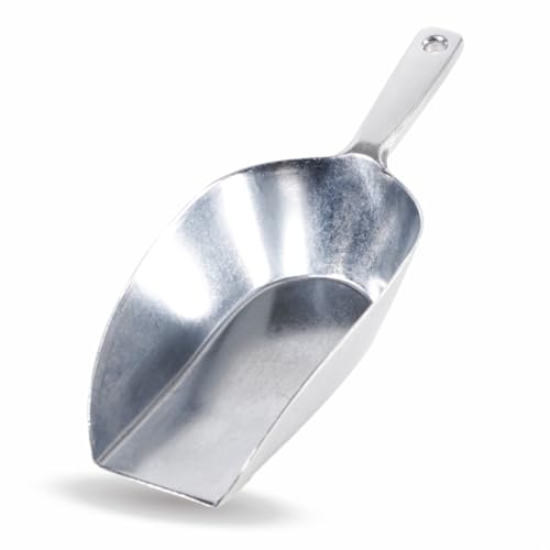 Kerafactum Teeschaufel handliche Schippe handliche Mehlschaufel Sackschaufel kleine Futterschaufel Sack Futter Mehl Zucker Tee Schaufel Schütte nicht rostend 26 cm glänzende Ausführung 320 ml von Kerafactum