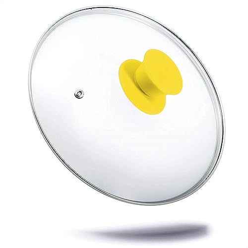 Kerafactum Topfdeckel Pfannendeckel aus Glas Ø 30cm spülmaschinenfest hitzebeständiger Universaldeckel für Topf Pfanne gehärtetes Qualitätsglas Glasdeckel mit Dampfloch hitzefester Griff Gelb Kerafactum Topfdeckel Pfannendeckel aus Glas Ø 30cm spülmaschinenfest hitzebeständiger Universaldeckel für Topf Pfanne gehärtetes Qualitätsglas Glasdeckel mit Dampfloch hitzefester Griff Gelb von Kerafactum