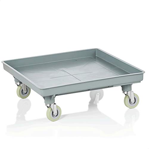 Kerafactum Transportwagen Wagen für den Transport Rolly von Spülkorb Korb und Körben sowie Kleinteile mit 4 Rollen für Spülmaschine Spülmaschinenkorb Rolli ohne Bügel - Transport Trolley von Kerafactum