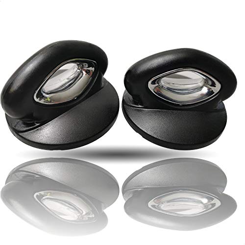 Kerafactum Universal Ersatzgriff Ersatz Deckelgriff Topfdeckel Glas Deckel | Griff Knauf schwarz Silber sehr stabil | passend für viele Marken von runden Glasdeckel mit Montage Kit | Griffe 2 Stück von Kerafactum