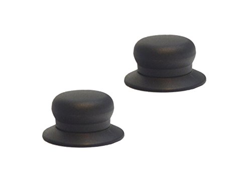 Universal Ersatzgriff Ersatz Deckelgriff Topfdeckel Glas Deckel Griff Knauf schwarz - passend für viele Marken Glasdeckel (Kunststoff, 2) von Kerafactum