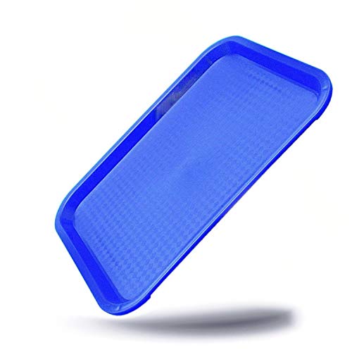 praktisches Servier Tablett Serviertablett Gläsertablett abräumen Gastrotablett rutschhemmend 45,5 x 35,5 cm stapelbar Farbe blau Gastronomie Kantine von Kerafactum