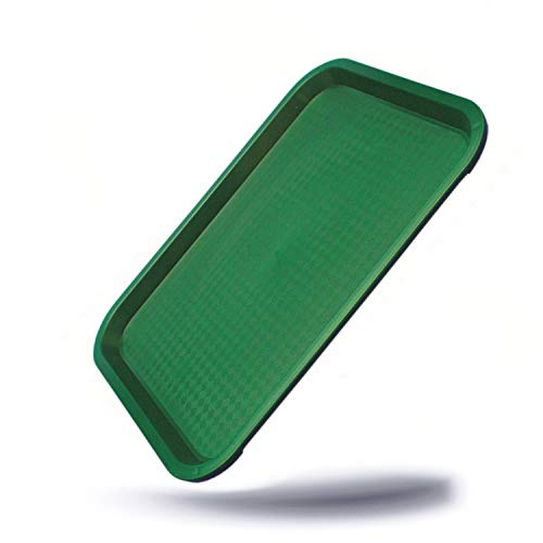 praktisches Servier Tablett Serviertablett Gläsertablett abräumen Gastrotablett rutschhemmend 45,5 x 35 cm stapelbar Farbe grün Gastronomie Kantine von Kerafactum