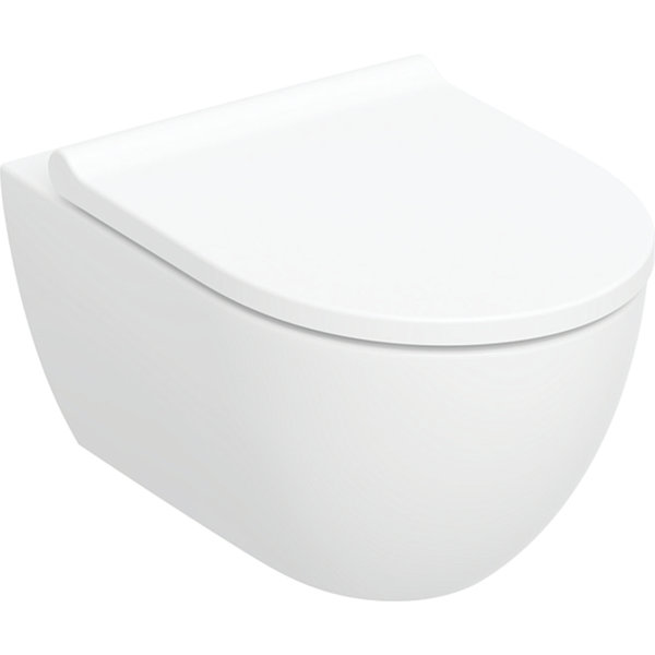Geberit Acanto Wand-WC-Set, inkl. WC-Sitz, Tiefspüler, TurboFlush, 502.774., Farbe: weiß / KeraTect von Keramag GmbH