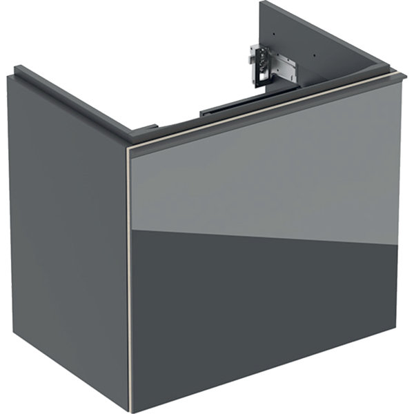 Geberit Acanto Waschtischunterschrank Compact 500614, 595x535x416mm, Farbe (Front/Korpus): Glas Lava / Lava matt lackiert von Keramag GmbH