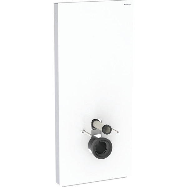 Geberit Monolith PLUS Sanitärmodul für Wand-WC, 114cm, Wasseranschluss hinten mittig, mit Anschlussstutzen, Farbe: Glas umbra von Keramag GmbH