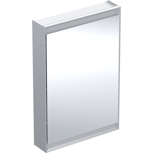 Geberit ONE Spiegelschrank mit ComfortLight, 1 Tür, Aufputzmontage, Aluminium eloxiert, 60x90cm, 505.81, Ausführung: Anschlag links von Keramag GmbH