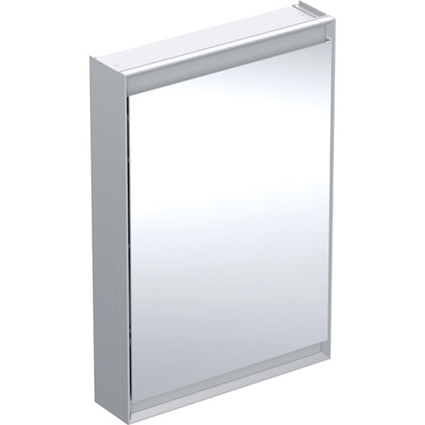 Geberit ONE Spiegelschrank mit ComfortLight, 1 Tür, Aufputzmontage, Aluminium eloxiert, 60x90cm, 505.81, Ausführung: Anschlag rechts von Keramag GmbH