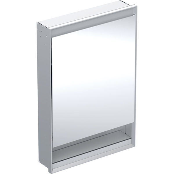 Geberit ONE Spiegelschrank mit ComfortLight, 1 Tür, mit Nische, Unterputz, Aluminium eloxiert, 60x90cm, 505.82, Ausführung: Anschlag links von Keramag GmbH