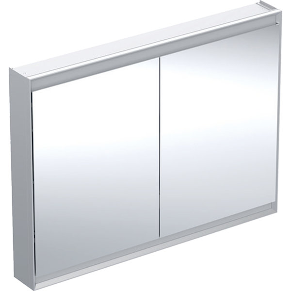 Geberit ONE Spiegelschrank mit ComfortLight, 2 Türen, Aufputzmontage, 120x90x15cm, 505.815.00., Farbe: Aluminium eloxiert von Keramag GmbH