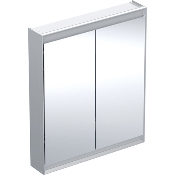 Geberit ONE Spiegelschrank mit ComfortLight, 2 Türen, Aufputzmontage, 75x90x15cm, 505.812.00., Farbe: Aluminium eloxiert von Keramag GmbH