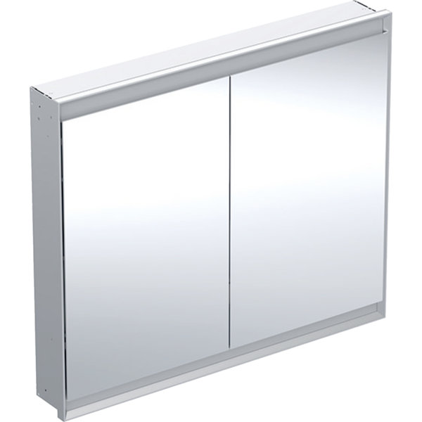 Geberit ONE Spiegelschrank mit ComfortLight, 2 Türen, Unterputzmontage, 105x90x15cm, 505.804.00., Farbe: Aluminium eloxiert von Keramag GmbH