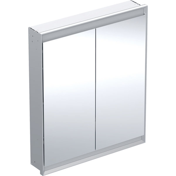 Geberit ONE Spiegelschrank mit ComfortLight, 2 Türen, Unterputzmontage, 75x90x15cm, 505.802.00., Farbe: Aluminium eloxiert von Keramag GmbH