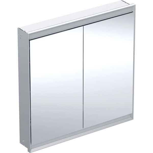 Geberit ONE Spiegelschrank mit ComfortLight, 2 Türen, Unterputzmontage, 90x90x15cm, 505.803.00., Farbe: Aluminium eloxiert von Keramag GmbH