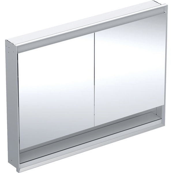 Geberit ONE Spiegelschrank mit ComfortLight, 2 Türen, Unterputzmontage, mit Nische, 120x90x15cm, 505.825.00., Farbe: Aluminium eloxiert von Keramag GmbH