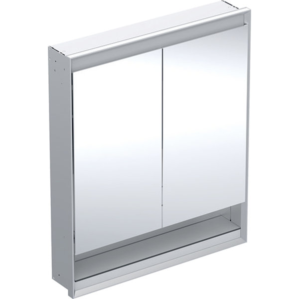 Geberit ONE Spiegelschrank mit ComfortLight, 2 Türen, Unterputzmontage, mit Nische, 75x90x15cm, 505.822.00., Farbe: Aluminium eloxiert von Keramag GmbH