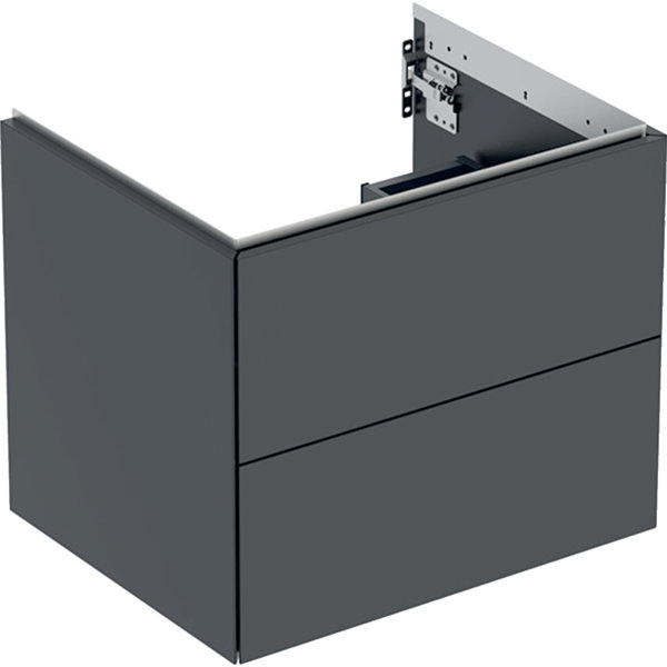 Geberit ONE Waschtischunterschrank, 2 Schubladen, 59,2x50,4x47cm, 505.261.00., Farbe: Mattschwarz von Keramag GmbH