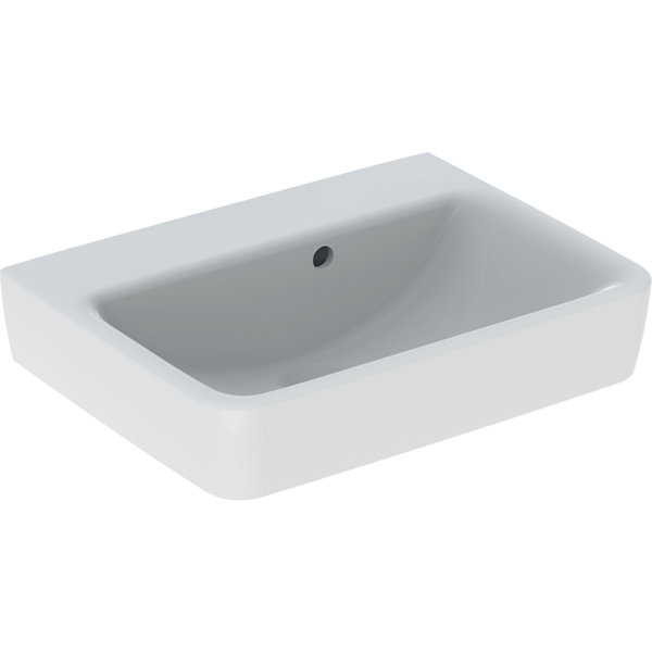 Geberit Renova Plan, Handwaschbecken, 50x38 cm, ohne Hahnloch, mit Überlauf, 501630, Farbe: weiß/KeraTect von Keramag GmbH