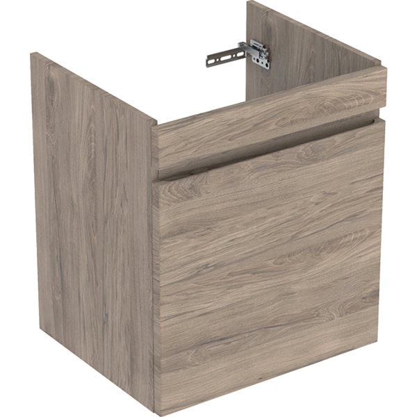 Geberit Renova Plan Unterschrank für Waschtisch, mit 1 Schublade, 53,6x60,6x44,6cm, 501905, Farbe: Nussbaum hickory / Folie strukturiert von Keramag GmbH