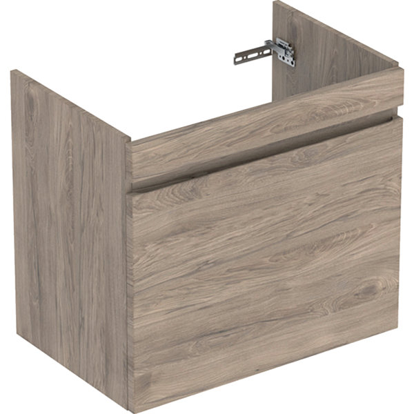 Geberit Renova Plan Unterschrank für Waschtisch, mit 1 Schublade, 63,4x60,6x44,6cm, 501907, Farbe: Nussbaum hickory / Folie strukturiert von Keramag GmbH