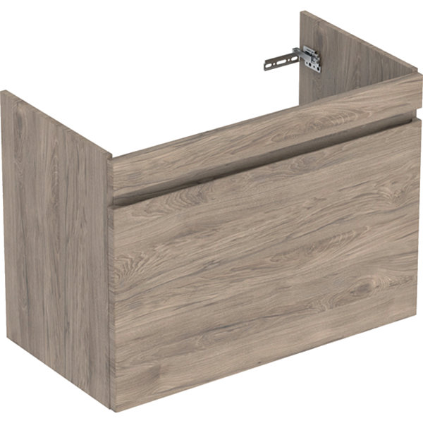 Geberit Renova Plan Unterschrank für Waschtisch, mit 1 Schublade, 83,2x60,6x44,6cm, 501910, Farbe: Nussbaum hickory / Folie strukturiert von Keramag GmbH