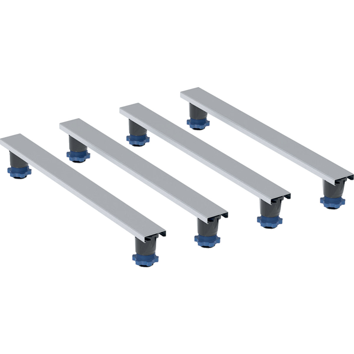 Geberit Set Füße und Traversen für Duschwanne aus Steinharz, ab 140 cm, Füße höhenverstellbar 9-21 cm von Keramag GmbH