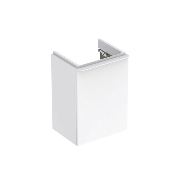 Geberit Smyle Square Handwaschbecken Unterschrank, 500350, 442x617x356mm, mit 1 Tür, rechtsöffnend, Farbe: Weiß Hochglanz Lack von Keramag GmbH