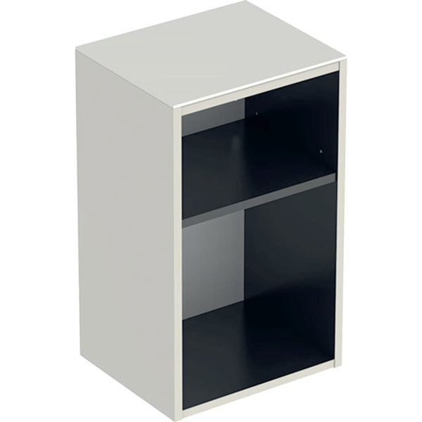 Geberit Smyle Square Seitenschrank, 500358, 36x60x29,9cm, offen, Farbe: Sand-grau Hochglanz Lack von Keramag GmbH