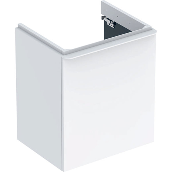Geberit Smyle Square Waschtischunterschrank, 500365, 536x617x433mm, mit 1 Tür, rechtsöffnend, Farbe: Weiß Hochglanz Lack von Keramag GmbH