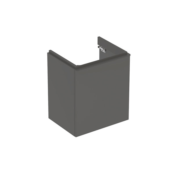 Geberit Smyle Square Waschtischunterschrank, 500366, 536x617x433mm, mit 1 Tür, linksöffnend, Farbe: Lava / lackiert matt von Keramag GmbH