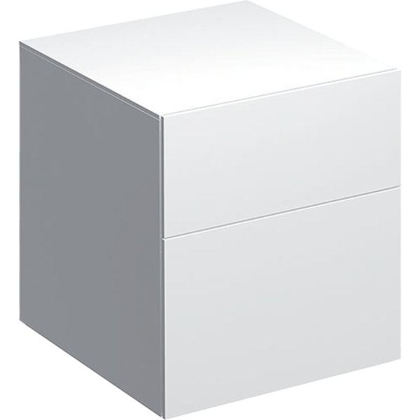 Geberit Xeno 2 Seitenschrank 500.504., 450x510x462mm, 2 Schubladen, Farbe: Weiß Hochglanz Lack von Keramag GmbH