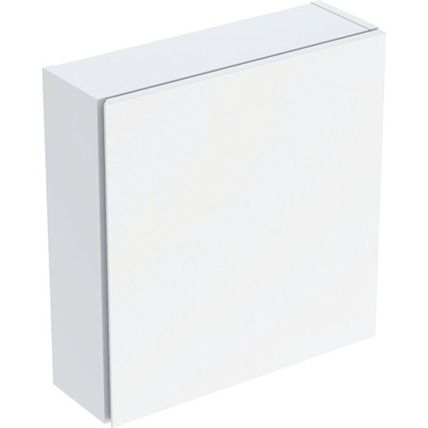 Geberit iCon Hängeschrank quadratisch, 1 Tür, 45x46,7x15 cm, 502.319., Farbe: Front/Korpus: weiß/lackiert matt, Griff: weiß/pulverbeschichtet matt von Keramag GmbH
