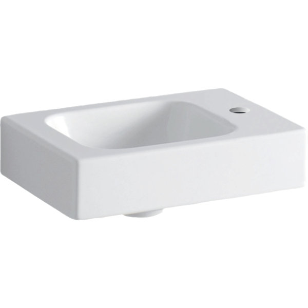 Geberit iCon Handwaschbecken 38x28cm, weiß, mit Hahnloch rechts, Farbe: Weiß von Keramag GmbH
