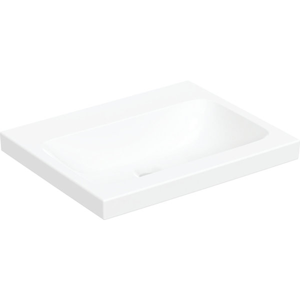 Geberit iCon Light Aufsatzwaschtisch, 60 cm x 48 cm, ohne Hahnloch, ohne Überlauf,501847, Farbe: weiß von Keramag GmbH